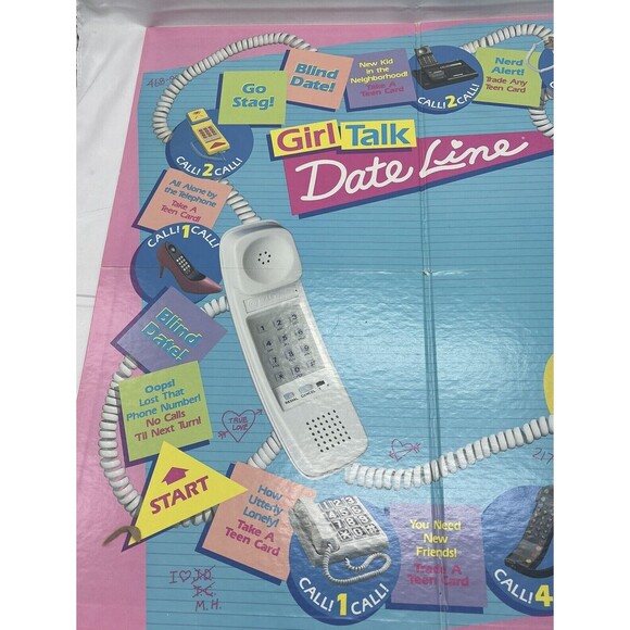 Vintage Girl Talk Date Line Board Game Dateline 1989  No Cassete Incomplete - Picture 10 of 16